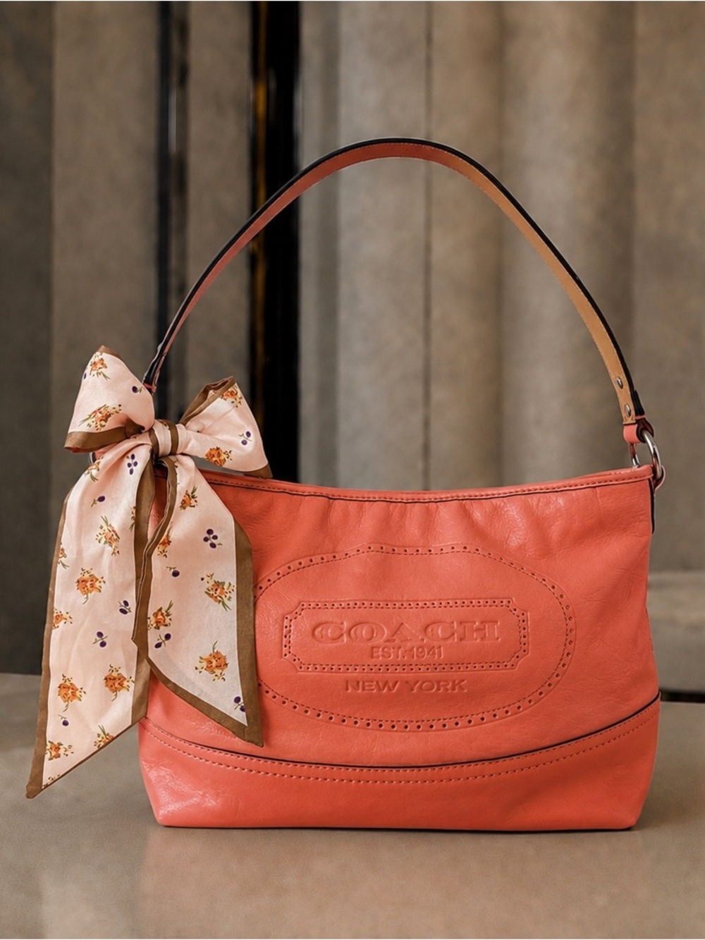 🍁Y2K Coach Hampton leather hobo bag 2 way style